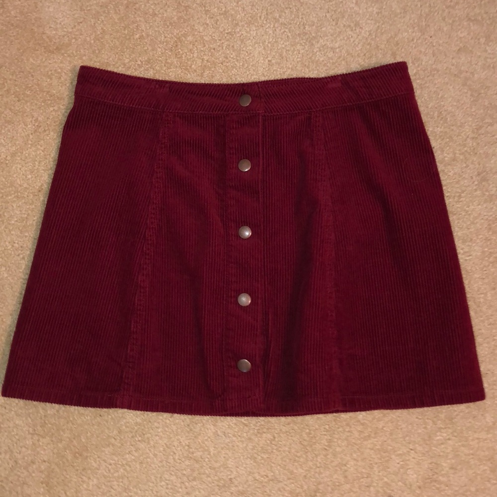 Mini button down skirt